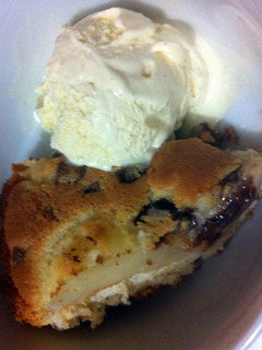 A picture of Pear And Chocolate Flan.