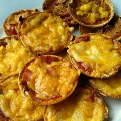 A picture of Vickys Mini Muffin-Tin Tortilla Pizzas, Gluten, Dairy, Egg & Soy-Free.