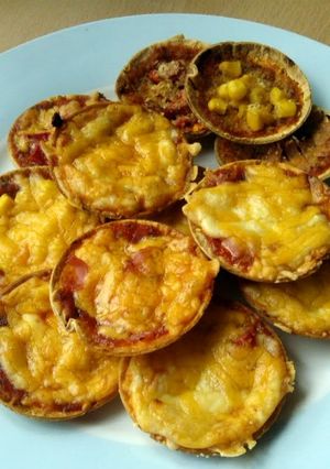 A picture of Vickys Mini Muffin-Tin Tortilla Pizzas, Gluten, Dairy, Egg & Soy-Free.
