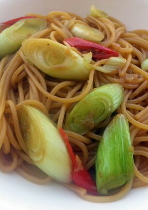 A picture of Spaghetti With Leeks.