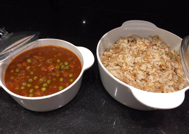 Simple Way to Prepare Perfect Greenpeas and rice sherrie