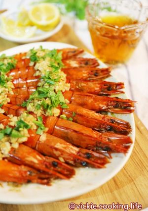 蒜泥蒸蝦 的食譜成品照片