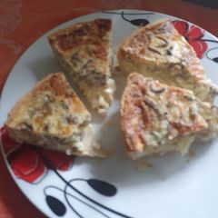 Stilton Onion and Mushroom Quiche A picture of Stilton Onion and Mushroom Quiche.