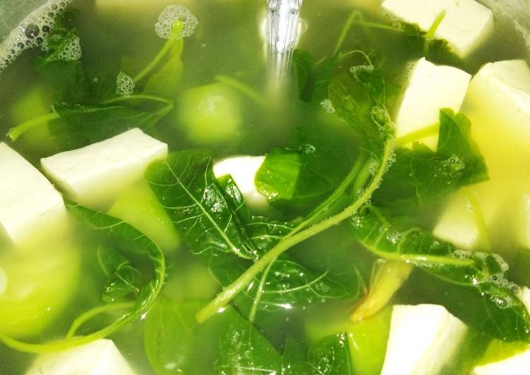 Cara termudah untuk Royal LezatBayam oyong bening tahu