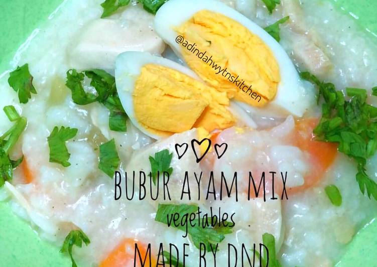 Bagaimana Membuat 6. BUBUR AYAM MIX VEGI by @adindahwytnskitchen 🌻 yang Sempurna