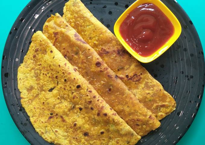 Recipe of Andrew Copley Doodhi Thepla (Savoury Bottlegourd Flatbread)