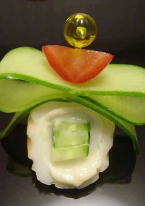 A picture of Cucumber Ribbon Pinchos.