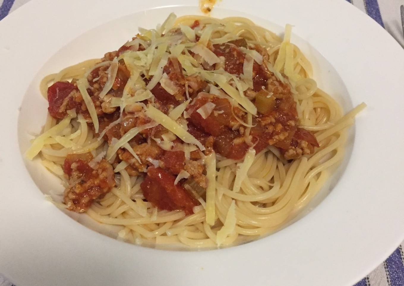 Spaghetti Bolognese (non-halal)