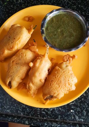 A picture of Dragon chilli pakoda.