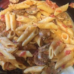 A picture of One Pan Cheesy Sausage Pasta.