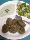 High Protein & Fiber Rich Quinoa Tikki Under 30 Minutes With Minty Dip --- Ekadashi Green Platter