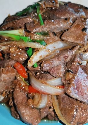รูปของ ตับหมูผัดพริกไทยดำ