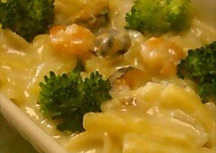 Easiest Way to Cook Tasty Milk Gratin - Use the Macaroni As-Is