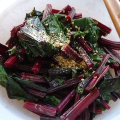 A picture of Namul Made with Beet Greens.