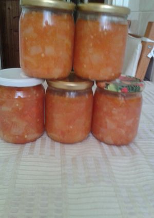 Lecsó elrakása télire recept fotója