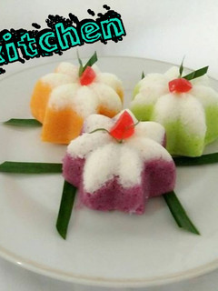Foto resep Kue Putu Ayu 💛💚💜😋