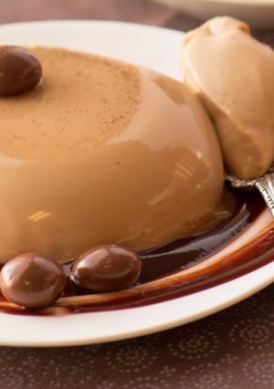 A picture of Coffee Flavored Dessert- Panna Cotta.