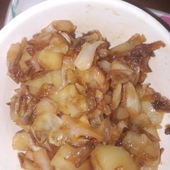 A picture of Cabbage potato bhaji.