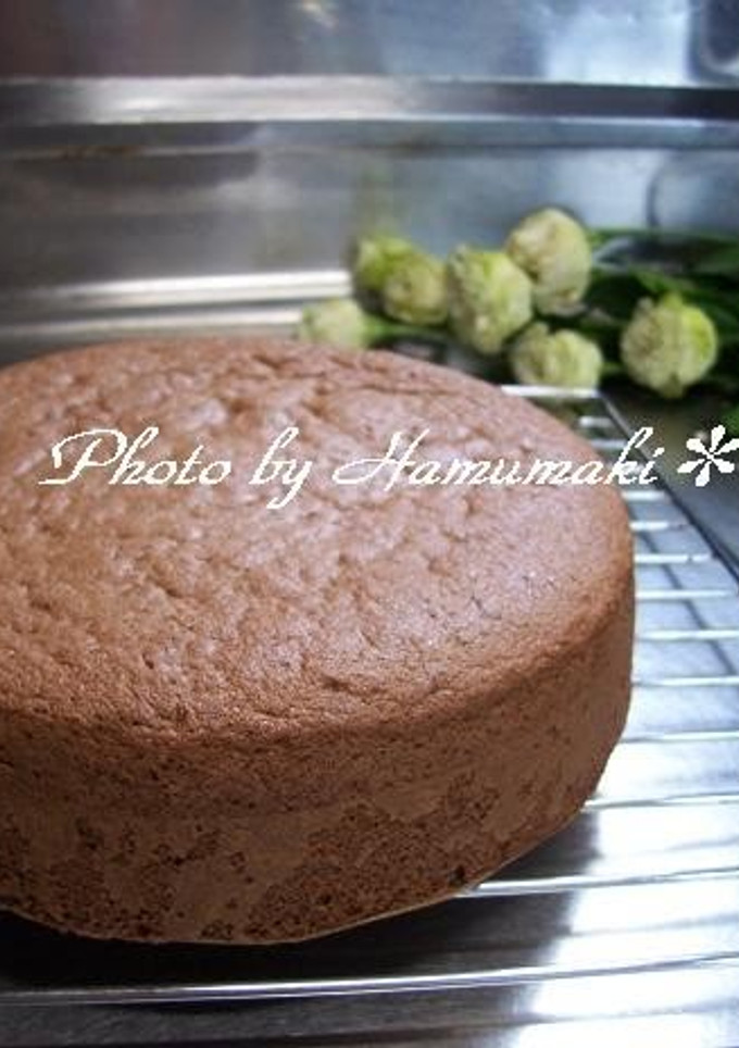 A picture of Chocolate Sponge Cake with Cocoa (Only 4 Ingredients!).