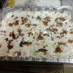 A picture of layered salad.
