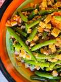 Farro e fagiolini in padella