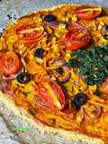 Pizza de Verduras con masa de Avena
