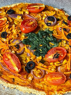 Una foto de Pizza de Verduras con masa de Avena