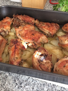 Una foto de Pollo a la estrella