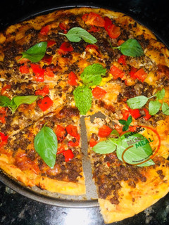 Hình của món 15’ với bánh pizza siêu tốc (không men nở).