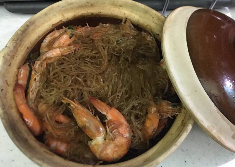 Bahan memasak Thai claypot prawn vermicelli recipe Anti Gagal