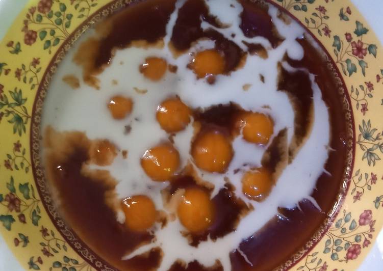 Cara Menyiapkan Bubur Candil ubi rambat orange Menggugah Selera