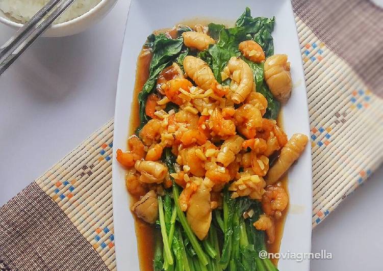 Resep Kailan Siram Seafood yang Menggugah Selera