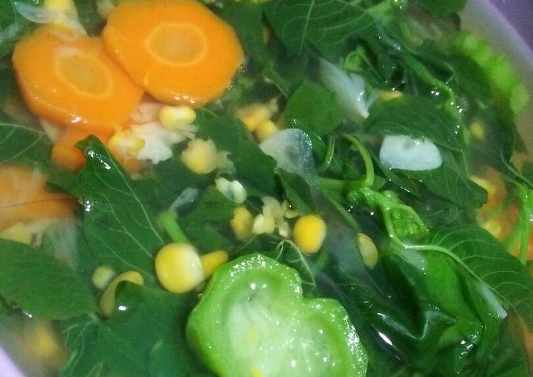 Resep: saat makan malamSayur bening/bayam no MSG
