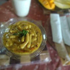 A picture of Vanela Gathiya Nu Shaak (Thick handmade Sev Sabji).