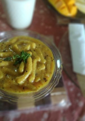 A picture of Vanela Gathiya Nu Shaak (Thick handmade Sev Sabji).