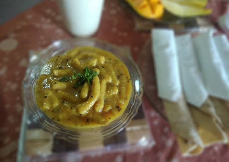 Recipe of Delicious Vanela Gathiya Nu Shaak (Thick handmade Sev Sabji)