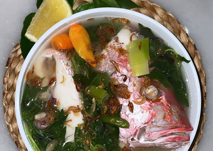 Recipe: Tasty Soup ikan kakap merah kemangi