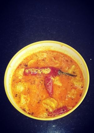 A picture of Rajasthani Dahi Gatta.