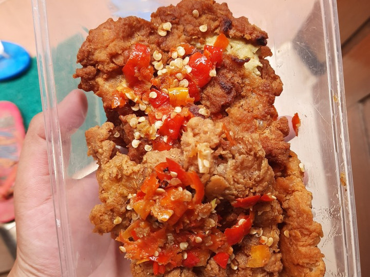 Resep Geprek Telor Crispy Sambal Bawang yang Lezat Sekali