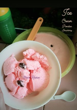 Foto resep Ice Cream Pondan Strawberry
