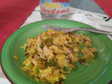 Arroz con verduras y atún