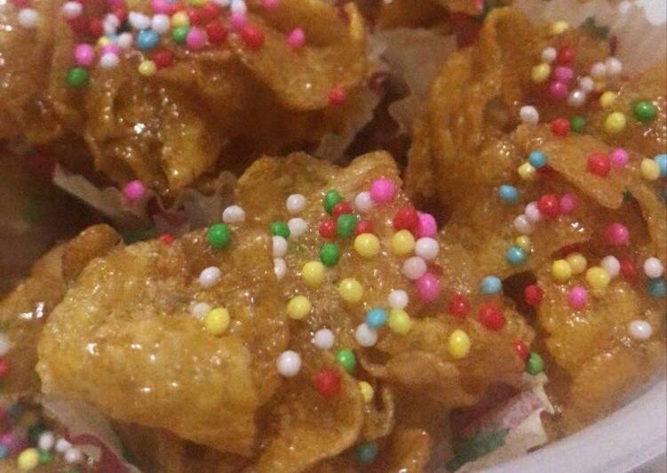Langkah Mudah untuk Menyiapkan Honey Cornflakes Anti Gagal