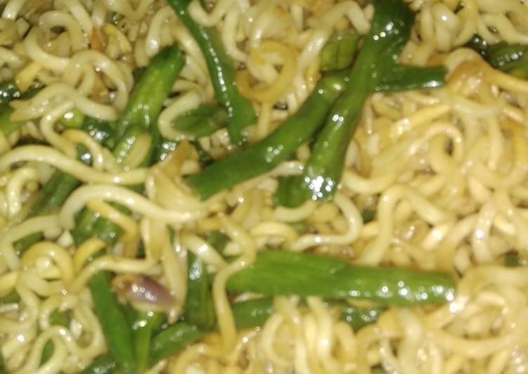 Resep Oseng mie kacang manis Anti Gagal