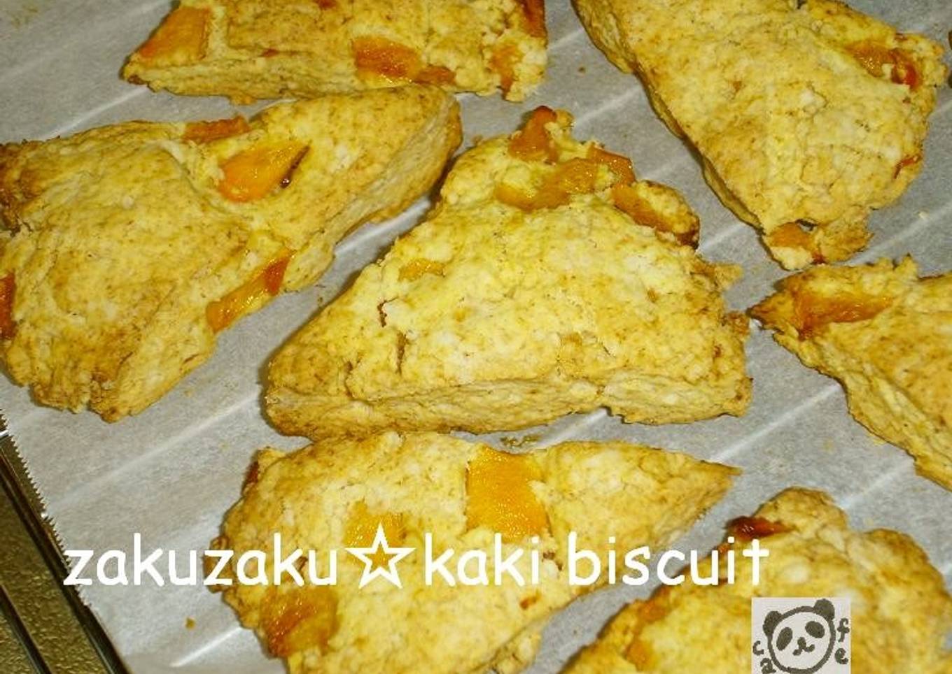 Crispy Persimmon Scones - Made with Pancake Mix