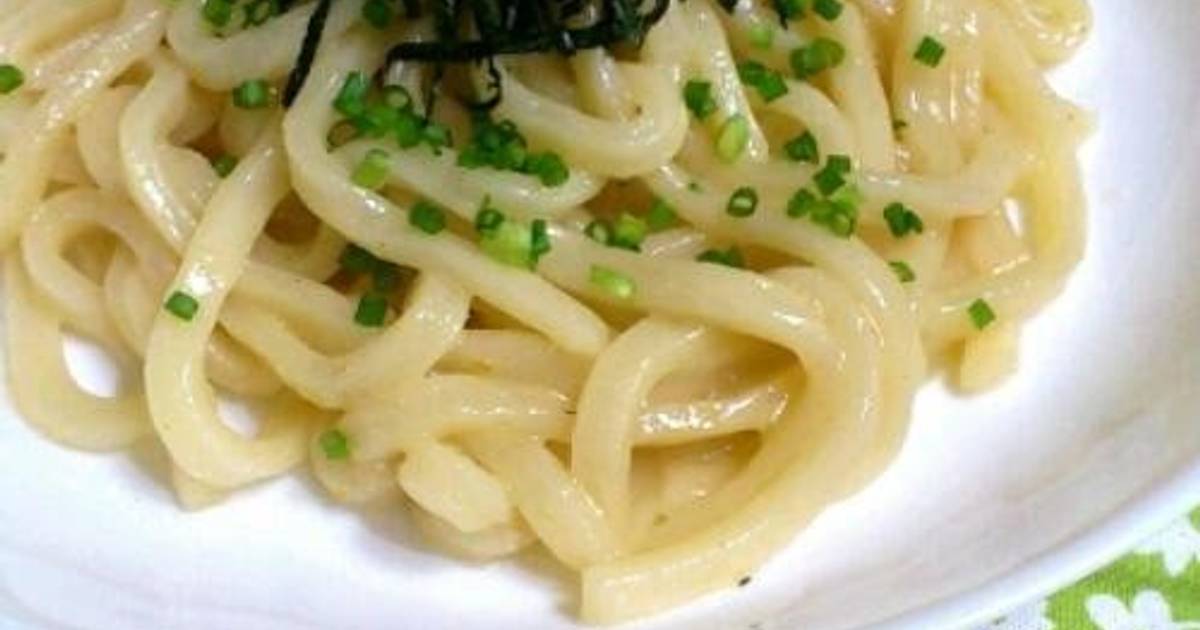 Easy Microwave Lunch Yuzu Pepper Butter Udon Noodles Recipe By Cookpad