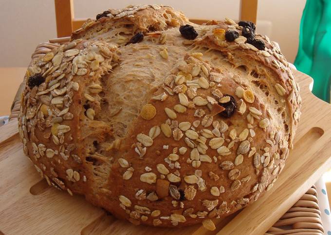 Steps to Make Quick Fruit Muesli German Country-Style Bread