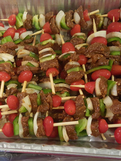 A picture of Beef skewers.
