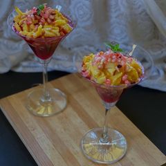 A picture of Fruit Custard.