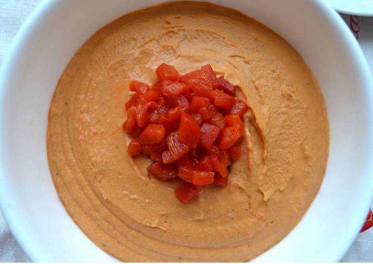 Easiest Way to Make Award-winning Roasted Red Pepper Hummus