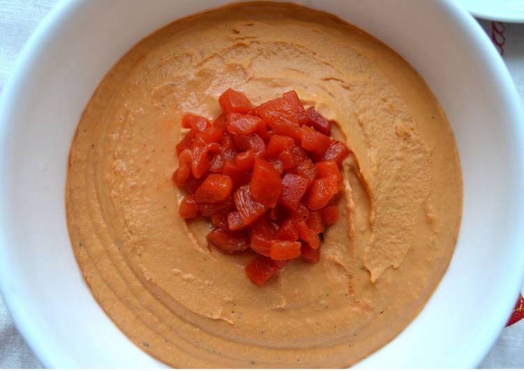 Steps to Prepare Favorite Roasted Red Pepper Hummus